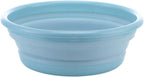 10" Multi-Purpose Collapsible Dish Tub Bowl BPA-Free Round Lightweight Collapsible Wash Basin (Blue)