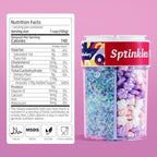 Edible Mermaid Sprinkles 4 Cell Pink Blue Purple Shell Pearls Sugar Jimmies Nonpareils Sanding Sugar Sprinkle Mix for Cake Decorations Baking Ice Cream Cookies Cupcake Topper 6.5 ounces