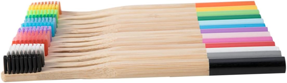 FRCOLOR 4pcs Biodegradable Toothbrush with Soft Bristles for Adults Ergonomic Slip Handles in Rosy Toothbrushes for Travel and Home Use