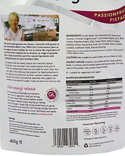 Lizi's Passionfruit Pistachio Granola (400g) - Pack of 2