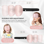 Silk Sleep Mask Eye Cover, 100% Real Natural Eye Mask for Sleeping with Adjustable Strap, 100% Silk Filling Blindfold, sleepmask for Kids/Teens/Adults, Sleeping Masks for Family (2 Pink)