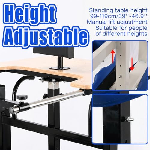 CANEVE Stander Walkers for Disabled, Rehabilitation Standing Frame, Stand Lower Limb Rehabilitation Training Equipment, Adjustable Height,Black