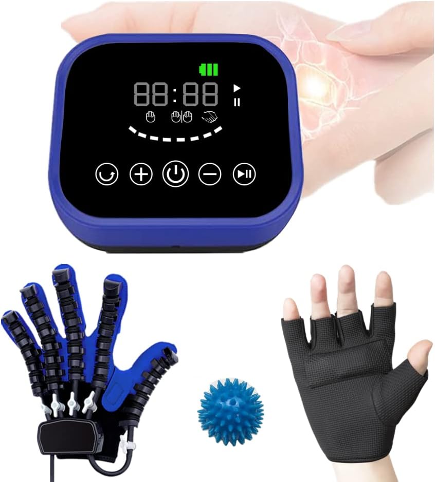 Finger and Hand Function Rehabilitation Trainer,Rehabilitation Robot Gloves,Stroke Recovery Equipment for Dementia Arthritis Stroke Hemiplegia Patient,Robots Rehab Gloves
