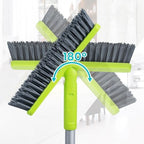 Grout Cleaner Brush with Long Handle, Floor Scrub Brush for Shower Tile, Bathroom Crevice Cleaning Brushes with Heavy Duty Stiff Bristles