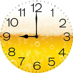 Beer Wall Clock Funny Beer Clock for Man, Farmhouse Wall Clock for Man Cave Garage, Man Gift Clock, Silent Non Ticking Battery Operated Clock for Man Bedroom 10"x10"