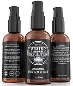 Viking Luxury After-Shave Balm - Soothes Face, Moisturizes After Shaving, Eliminates Razor Burn - Sandalwood Scent