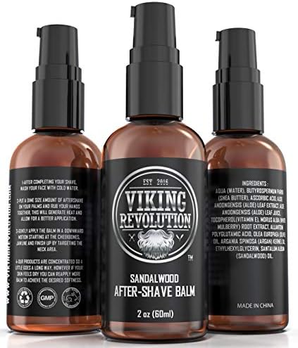 Viking Luxury After-Shave Balm - Soothes Face, Moisturizes After Shaving, Eliminates Razor Burn - Sandalwood Scent