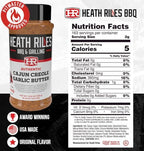 Heath Riles Cajun Seasoning Rub, Cajun-Creole, Louisiana Inspired Cajun Spice & Heat, Champion Pitmaster Recipe, 11.5 oz
