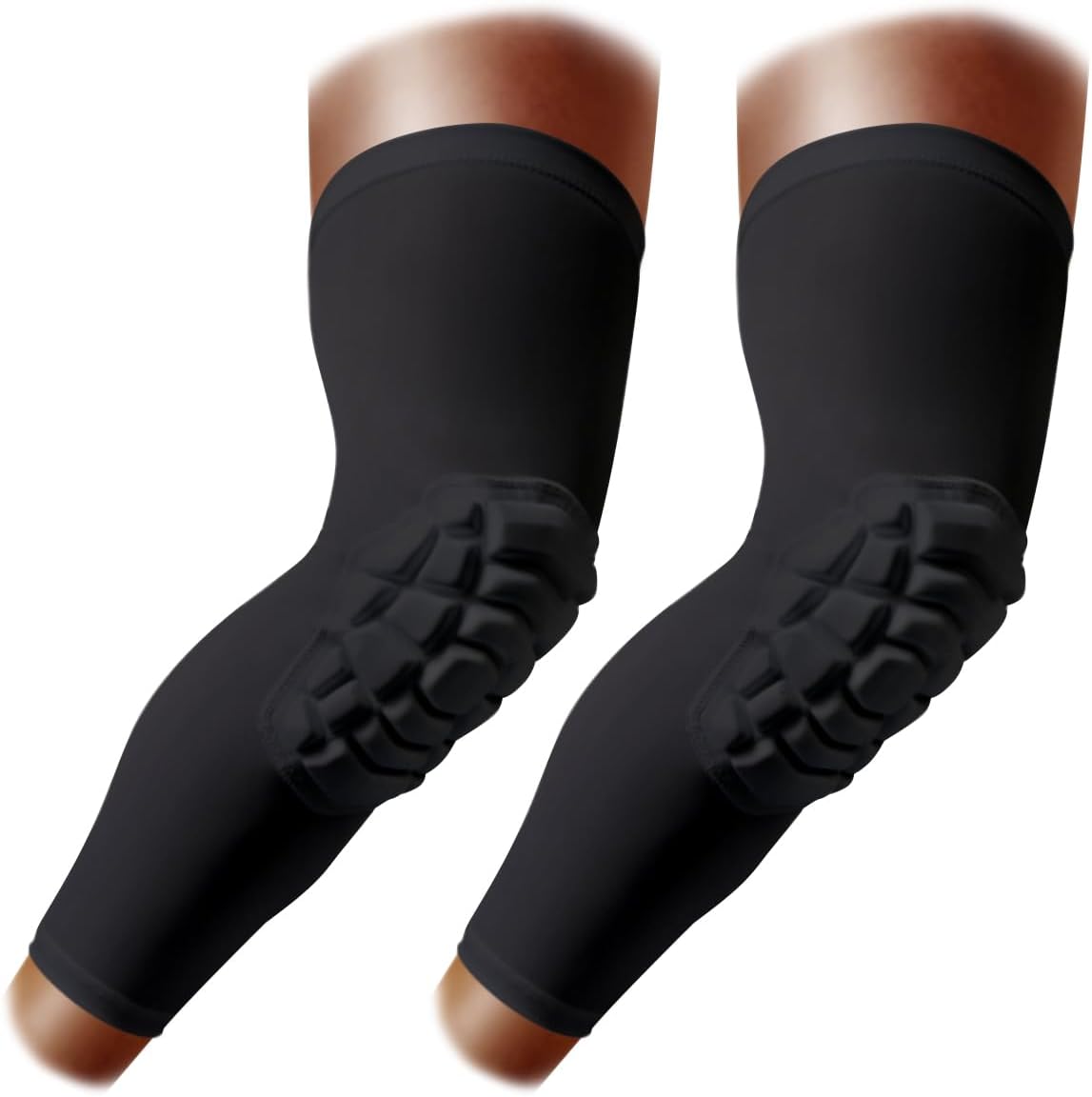 Knee Pads Wrestling Knee Sleeve Compression Leg Sleeves for Volleyball Basketball, Knee Compression Sleeve for Youth and Adult(Black_L_2 Pcs)
