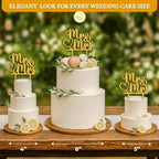 Rustic Wedding Cake Toppers Bride And Groom - Boho Mr And Mrs Cake Topper, Wood Mr And Mrs Sign For Engagement Bridal Shower Decor, Wedding Cake Decorations