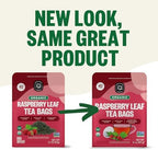 FGO Organic Red Raspberry Leaf Herbal Tea, 40 Count, Eco-Conscious Tea Bags, Caffeine Free (Pack of 1)
