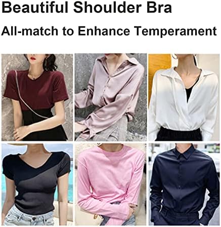 Short Sleeves with Shoulder Chest Pad Right-Angled Shoulders to Improve Slippery Narrow Collapsed Shoulders,Black-1X