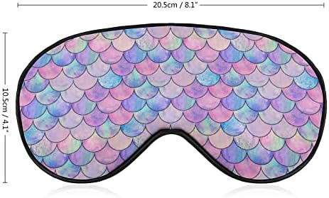 Mermaid Rainbow Sleep Mask Eye Mask for Women Men Comfortable and Soft Sleeping Eye Cover with Adjustable Elastic Strap Block Out Light Fashion Patterns Blindfold for Travel Nap Meditation