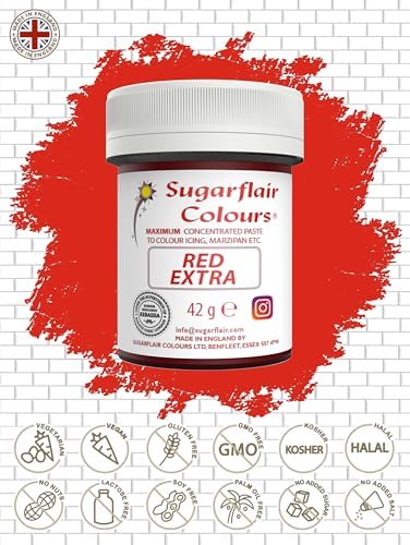 Sugarflair Maximum Concentrated Paste Edible Food Colouring 42g - Red Extra