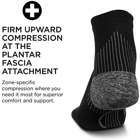 Feetures Plantar Fasciitis Relief Light Cushion Quarter Sock - Arch Support for Men & Women