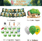 Archery Birthday Party Decorations Bow Arrow Hunting Party Supplies Includes Archery HAPPY BIRTHDAY Banner Cake Topper Cupcake Toppers Balloons for Archery Theme Party Hunting Birthday Decorations