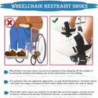 Wheelchair Restraint Shoes Prevent The Foot from Falling Off The Footrest Adjustable & Easy to Wear,Wheelchair Shoe Holder Straps for Disabled & Rehabilitation Patients