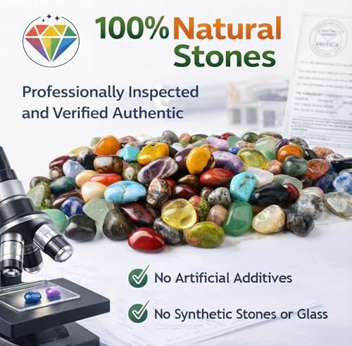 Polished Unakite Crystal Set, 0.4", 128 Pcs - Handpicked Tumbled Stones and Crystals Bulk for Healing, Reiki, Meditation, Witchcraft and Home Decor