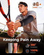 Copper-Infused Elbow Compression Sleeve for Men & Women [Pain Relief & Sports Protection] Elbow Brace for Tendonitis and Tennis Elbow - Elbow Sleeve for Workouts, Sports, Golfers, Arthritis, Bursitis, Weightlifting