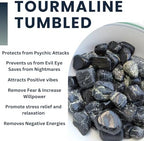 Jet Natural Black Tourmaline Tumbled Stones (100gm) | Energy Protection & Cleansing Crystals | Polished Healing Stones for Home, Office & Meditation | Reiki, Decor & Gift Use