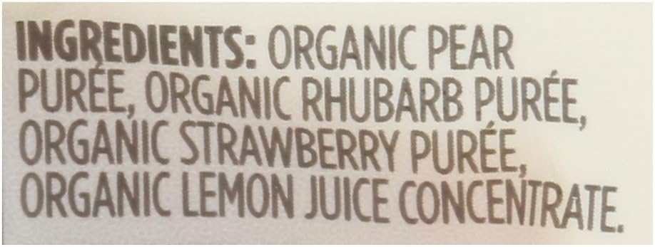365 by Whole Foods Market Organic Pear Strawberry Rhubarb Baby Food Sgl, 4 OZ