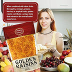 Spicy World Golden Raisins 2 LB Bulk Bag - Sweet & Seedless Sultanas from South Africa | | Perfectly Dried for Natural Sweetness | Ideal Dried Fruit Snack | For Baking & More | No Added Sugar