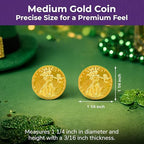 Madelaine Gold Chocolate Coins Easter Candy - About 48 Individually Wrapped Chocolate Gold Coins Easter Basket Stuffers and Decorations - Chocolate Candy Party Favors - 8 oz