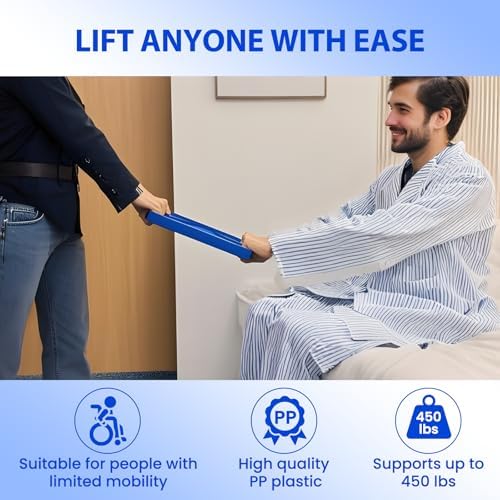 Lift Assist Standing Aid for Elderly: Portable Lift Aid Bar with No-Slip Grip Handle - Standing Aids & Supports Up to 450 lbs - Lifting Assists device to Transfer Elderly, Seniors, Handicap