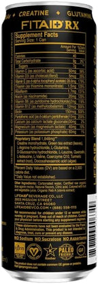 LIFEAID FITAID RX Recovery Blend, Creatine, BCAAs, Glucosamine, Electrolytes, Omega-3s, 100% Clean, Paleo, Vegan and Gluten-Free, No Artificial Flavors or Sweeteners, 12-oz. cans (1 Can)