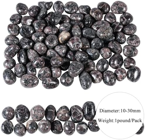SUNYIK 1LB Cherry Blossom Pomegranate Tumbled Polished Stones 0.3''-1'', Healing Crystals for Jewelry Making, Reiki Chakra Balancing, Assorted Bulk Smooth Stones for Crafts Meditation & Decor