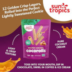 Sun Tropics CocoRolls Salted Caramel Flavor- 6 count, 4 oz each | Crisp Rolled Wafer Cookies, Coconut Rolls Made With Pure Coconut Cream | Gluten Free & Dairy Free Coconut Wafer Snack