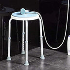 Lightweight Bath Stool,Height Adjustable Shower Stools with Swivel Seat,Tool-Free Assembly Bathroom Aid for Elderly/Disabled,33x33x55cm
