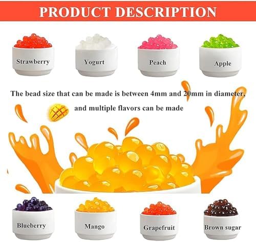Commercial Popping Boba Making Machine, 50kg/h Popping Boba Molding Tool, Stainless Steel Popping-Boba Pearl Maker, Easy to Clean, for Milk Tea Shops