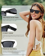 LADEESSE 3 Pack Reading Sunglasses for Women, UV400 Sun Readers Glasses Spring Hinge Outdoor Sunglasses(Not bifocal)