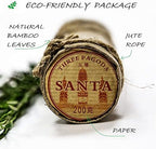 Three Pagodas - Puerh Tea in Bamboo Leaf Tube (80 Cups) Ripe Pu Erh Mini Cakes (7.1 Ounce) 200g Chinese Aged Shou Pressed Fermented Black Puer Cakes