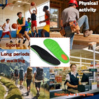 2 Pairs of Comfort Insoles with Memory Foam for Men & Women - Shock-Absorbing, Breathable & Arch Support for Sports, Work and Hiking