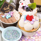 Pastel Mermaid Sprinkles for Cake Decorating, Ocean Seashell Sprinkles with Jimmies and Sanding Sugar for Ice Cream Cupcakes Brownie Cookie Baking Topping