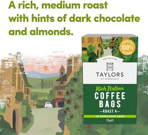 Taylors Of Harrogate Rich Italian Coffee Bags, 75 g