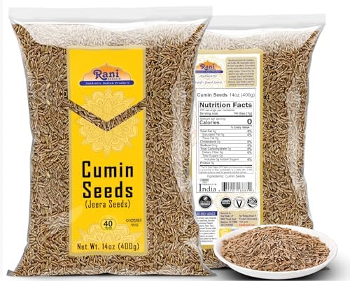 Rani Cumin Seeds Whole (Jeera) Spice 14oz (400g) ~ All Natural | Gluten Friendly | NON-GMO | Kosher | Vegan | Indian Origin