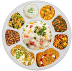 Biodegradable 9 Compartment Thali Plates – 200 Pack Eco-Friendly Disposable Dinner Plates for Parties, Events, Weddings & Catering