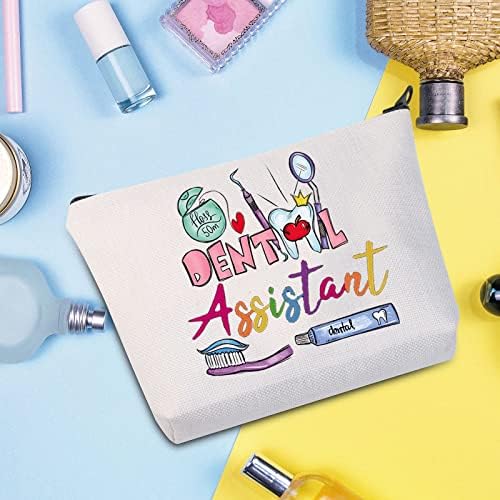 WZMPA Dental Assistant Cosmetic Makeup Bag Dental Hygienist Assistant Gift Dental Assistant Zipper Pouch For Future Dentist Dental Students (Dental Assistants)