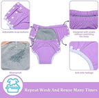 Timgle 8 Pcs Reusable Adult Diapers for Women Incontinence Adults Leak Proof Cotton Cloth Underwear Washable Absorbency Underpants Briefs Overnight Urinary Incontinence Underwear(Large)