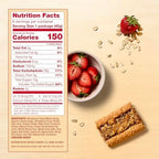 Nature’s Bakery Oatmeal Crumble Bars, Strawberry, Real Fruit, Vegan, Non-GMO, Breakfast Bar, 1 Box With 6 Bars, 6 Count