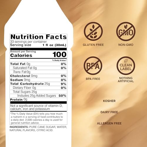 Monin - Coconut Syrup, Sweet and Rich, Great for Cocktails and Smoothies, Gluten-Free, Vegan, Non-GMO (1 Liter)