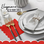 Party Solids Red Scalloped Napkins Disposable 50 Pcs 2-Ply Red Scalloped Cocktail Napkins Paper Everyday for Cocktail Parties, & Party Supplies