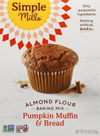 Simple Mills Almond Flour Baking Mix, Pumpkin Muffin & Bread Mix - Gluten Free, Plant Based, Paleo Friendly, 9 Ounce (Pack of 2)