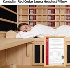 Cedar Sauna Headrest Pillow for Sauna Room, Sauna Accessories for Any Barrel or Infrared Sauna, Non-Toxic, Comfortable S-Shape Design (15.75" x 13.38" x 4.72")