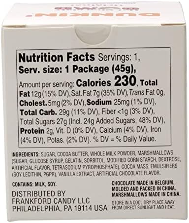 Dunkin' Original Hot Chocolate Bomb, Melting Belgian Milk Chocolate Ball Filled with Mini Marshmallows, Hot Cocoa Treat, 1.6 ounce by Frankford Candy