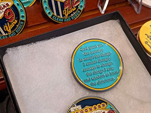Las Vegas Recovery AA chip Available in Years 1-50 Sober Medallion for 12 Step Programs
