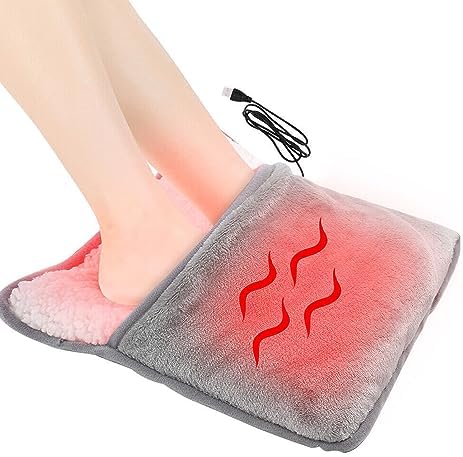 Electric Foot Heating Pad Large Pocket Prevent Slip USB Power Supply Electric Heated Foot Warm Foot Heater Suitable for Heat at Home and Office